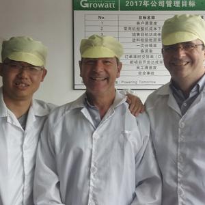 Em treinamento na sede da Growatt na China